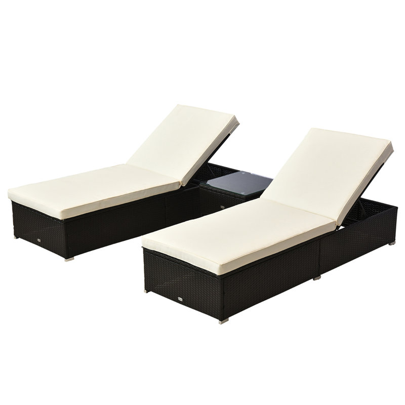 Aymelia 195cm Long Reclining Single Chaise with Cushions