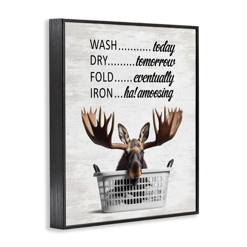 Giclée encadrée par Sassy Moose & Laundry, H 14 po x l 11 po, Giclée encadrée noir minuit