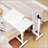 Adjustable Overbed Table With Wheels, Ergonomic Tilting Laptop Stand For Bed And Sofa, Height Adjustable Mobile Desk-1673502635