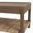 Cordel Solid Wood Coffee Table With Rush Shelf, 38"W, Chestnut Brown