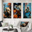 «Turtle Aquatic Wanderer Pastoral», 3 pièces sur toile-484608934-484608935