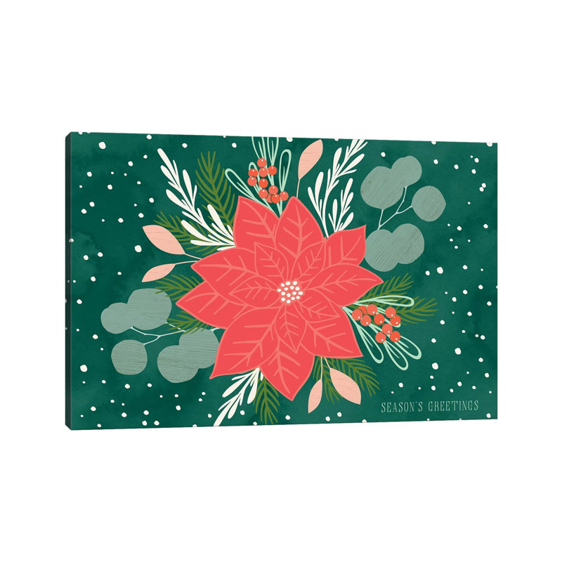 Botanical Holiday II by Nadia Hassan - Wrapped Canvas Print, 20.32 cm H x 30.48 cm W