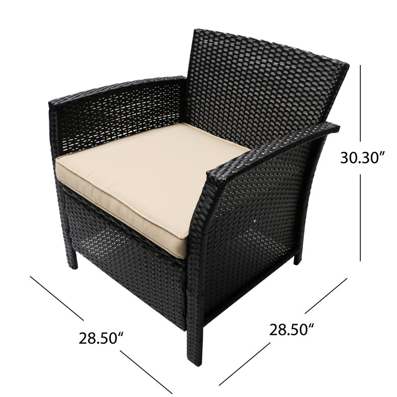 2 pièces chaises d'extérieur - Pe et fer brun + 2 chaises brun clair et tendance
