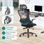 Chaise de bureau, fauteuil pivotant confortable à haut dossier, roues, appui-tête réglable-1481559826-1481559827