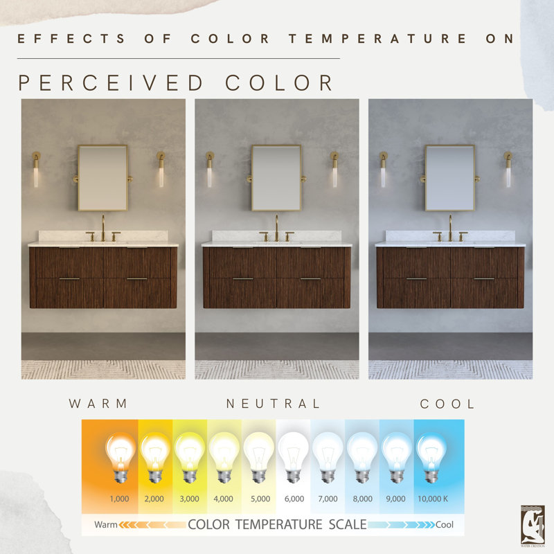 Eureka 48 In. Single Rectangle Sink Floating Bathroom Vanity with Cultured Marble Top in Truffle Oak
