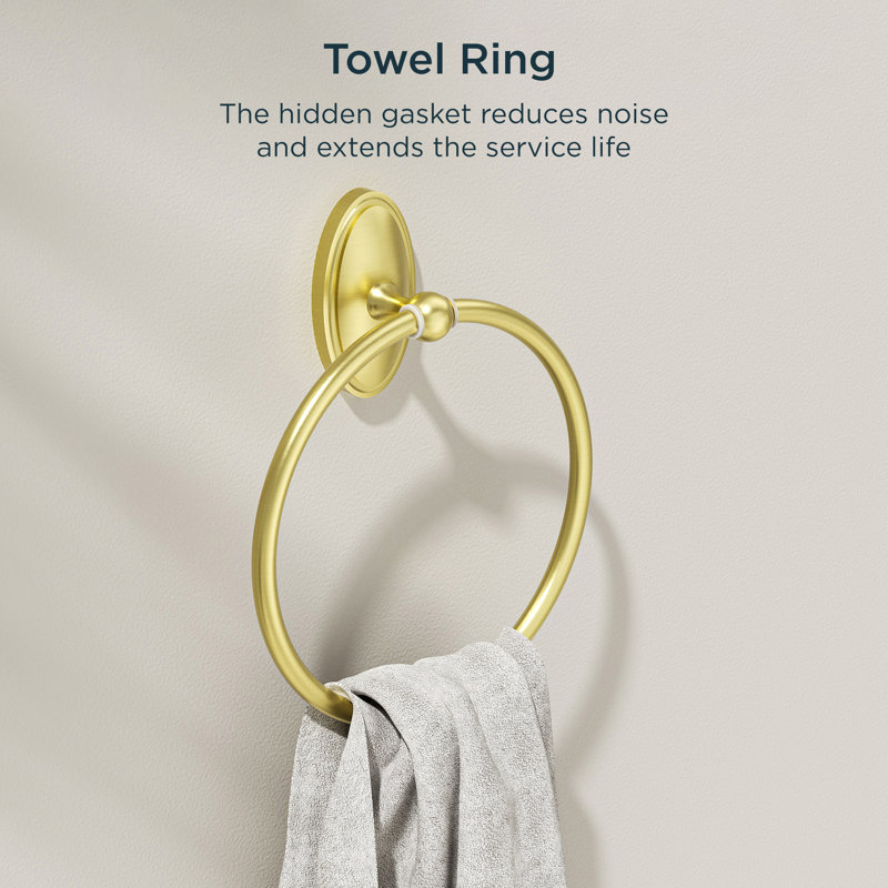190106 3 - Piece Bathroom Hardware Set, Brushed Gold