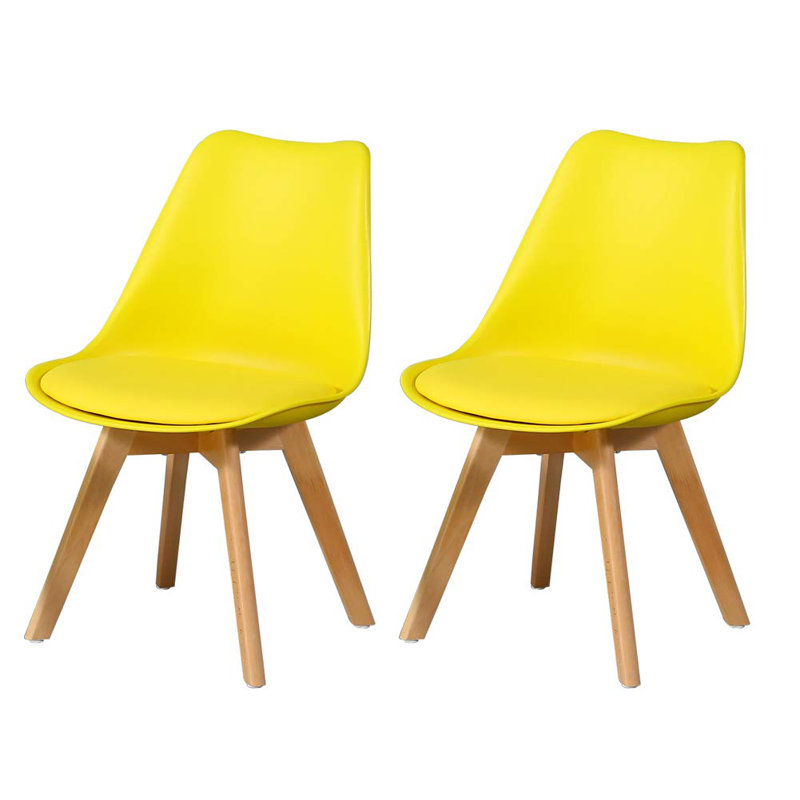 Rafe Upholstered Side Chair, Yellow, 2