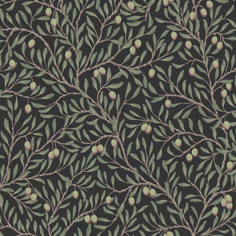 Boråstapeter Olivträd Wallpaper, Spruce/Midnight