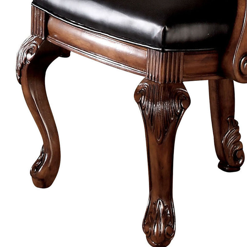 Amoi Arm Chairs with Queen Anne Legs, Cherry