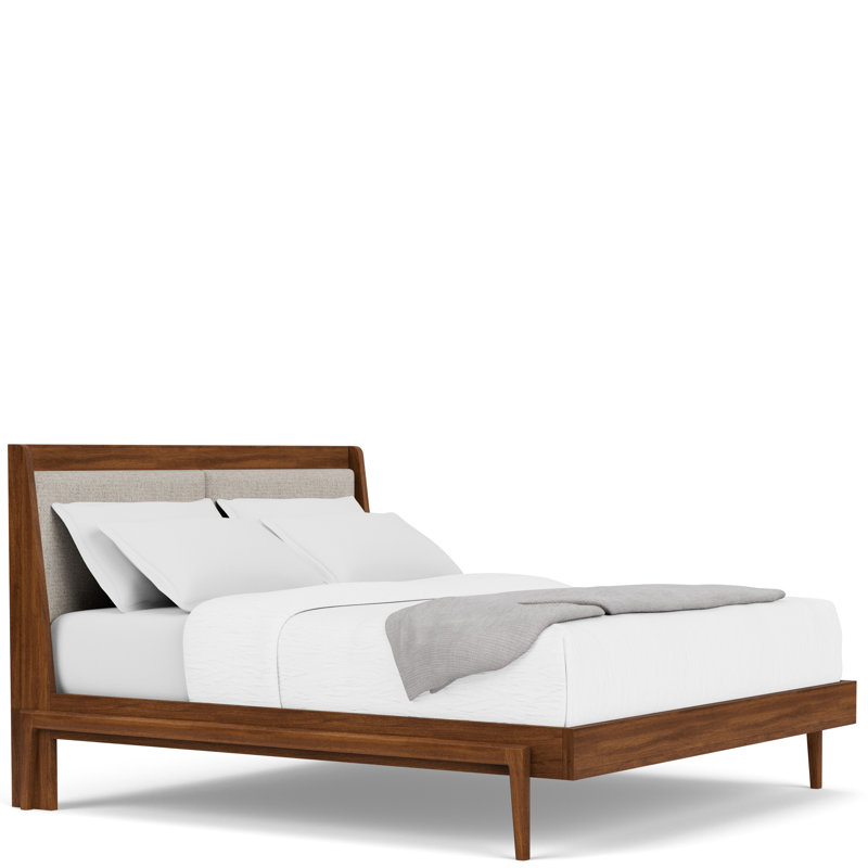 Lit plateforme tapissier Ini, Grand