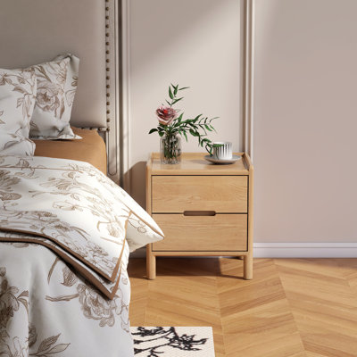 Solid Oak Nightstand-Single