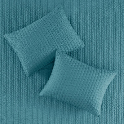 3 Piece Quilt Set Teal King/Cal King