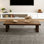 Modern Rectangular Solid Ash Wood Coffee Table