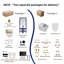 Cuvette de toilette murale allongée avec support de réservoir robuste Los Flexi