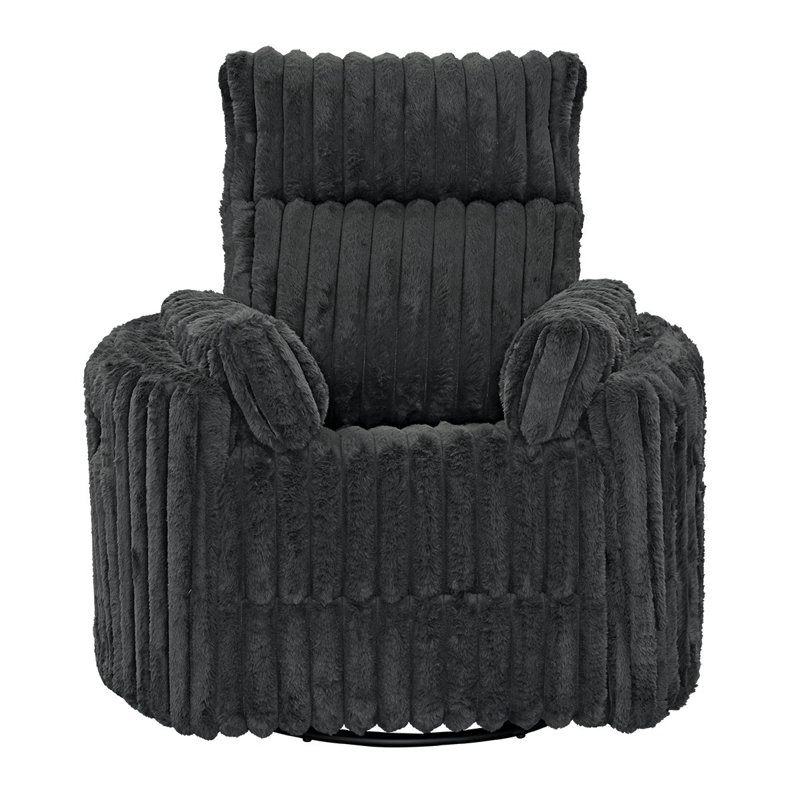 Maureen Swivel Glider Recliner, Dark Gray