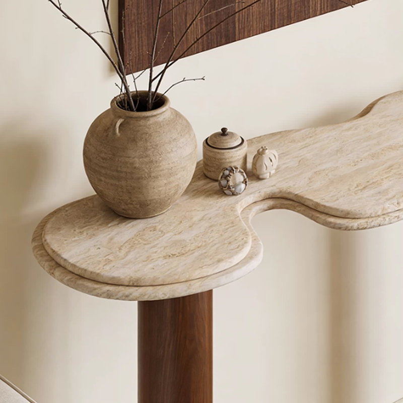 Table d'entrée rétro de style français, 33.46" H x 55.11" W x 15.75" D
