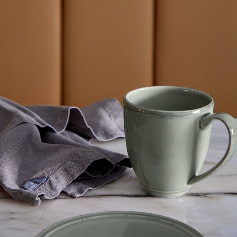 Friso Handmade Stoneware Coffee Mug, Sage Green