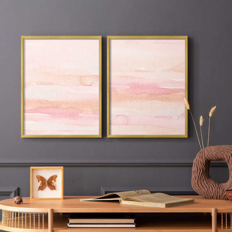 «Rose Fade I», reproduction encadrée de qualité supérieure - prête à être accrochée - aucun clou requis - aucun clou requis
