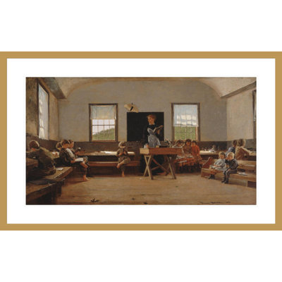 «The Country School» par Winslow Homer - impression giclée encadrée