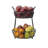 Gourmet Basics by Mikasa Loop and Lattice 2 Tier Divided 1 fl oz. Fruit Bowl