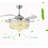 Aoting 42'' Ceiling Fan with LED Lights