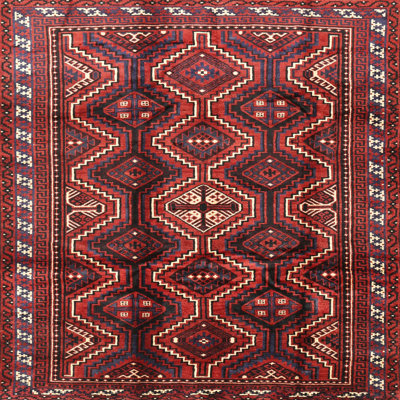 Tapis rouge à motif sud-ouest