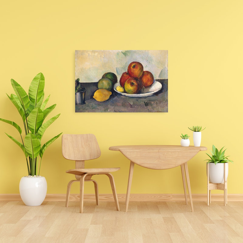 Nature morte aux pommes, vers 1890. Estampe d'art mural abstrait contemporain., H 24 po x l 36 po