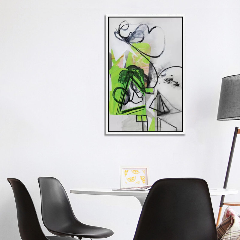 Green Tree by Pamela Staker - Painting on Canvas, White Framed, 101.6 cm H x 66.04 cm W