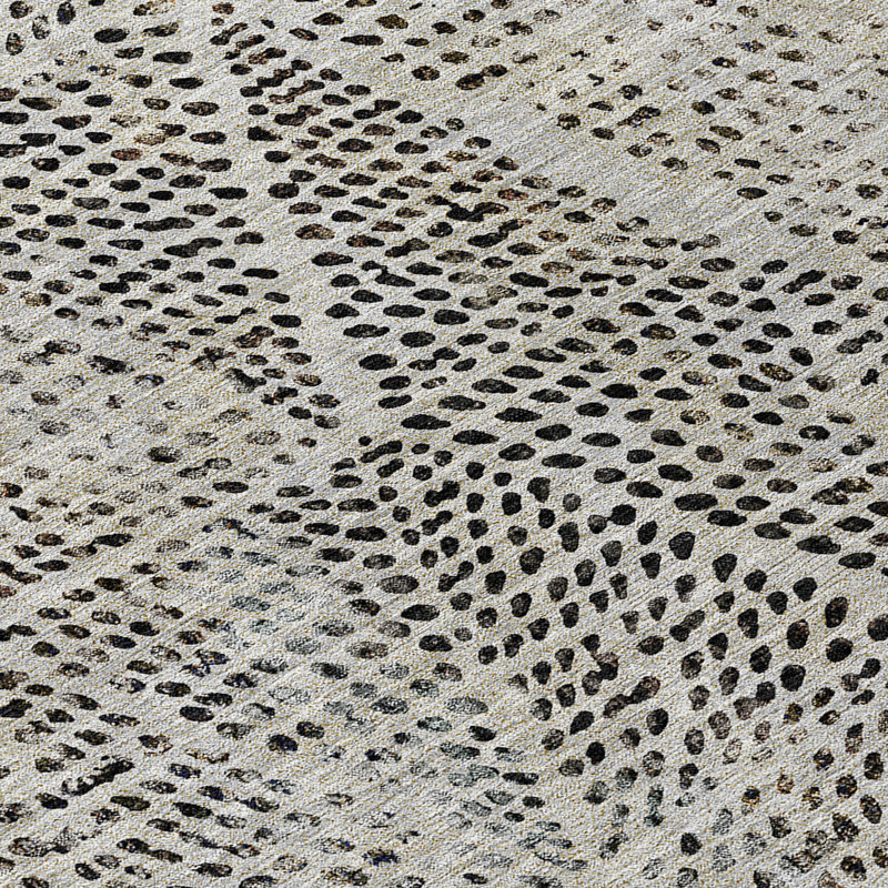 Jurnee Washable Geometric Indoor / Outdoor Rug, Round 8'