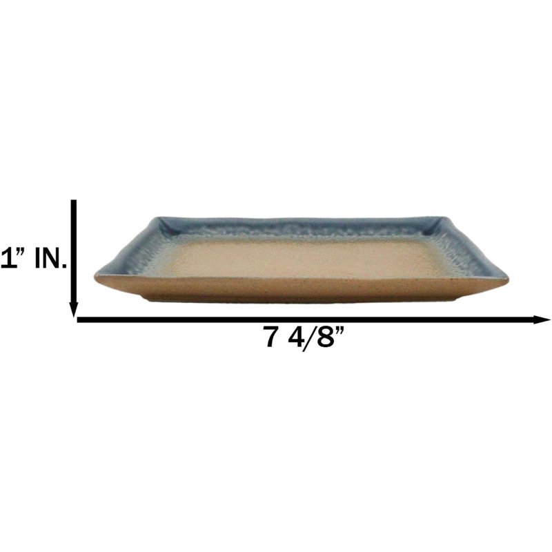 Pack Of 5 Blue River Ao Nagashi Collection Rectangular Sushi Plates 7.75" L