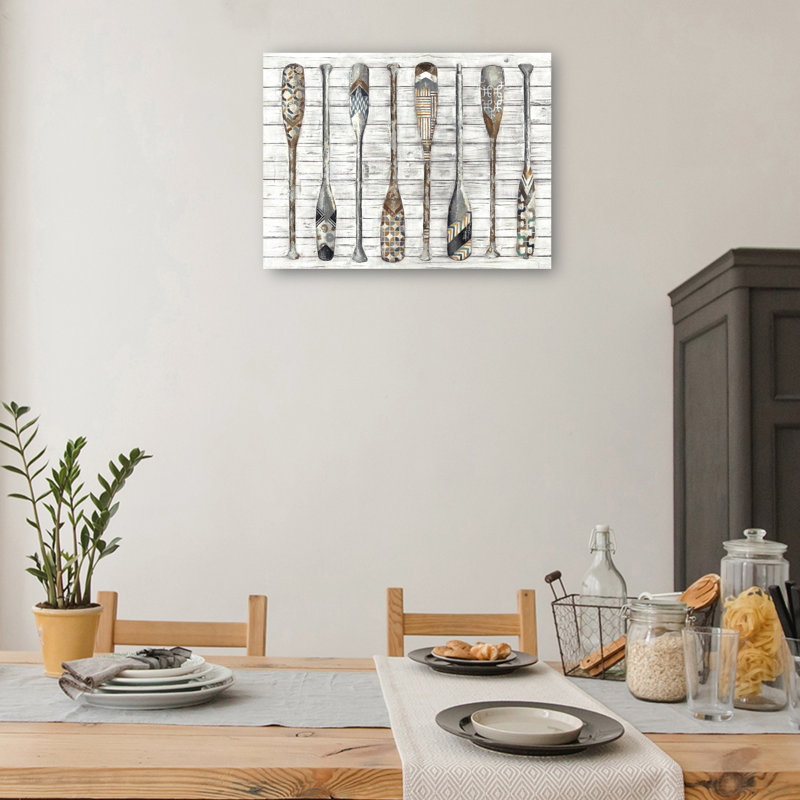 «Oars & Paddles» par Dixon Design Group, reproduction d'art sur toile, H 30 po x l 40 po