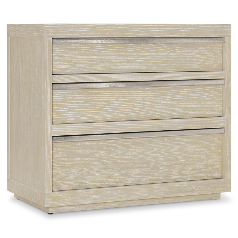 Solaria 3 - Drawer Solid Wood Nightstand in Dune
