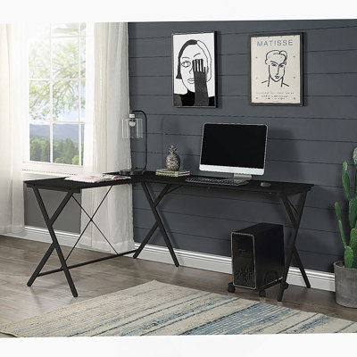 L-Shape Computer Desk With Mobile Computer Holder, Perfect For Modern And Efficient Workspaces
