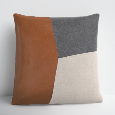 Tawny Patchwork Cotton Throw Pillow