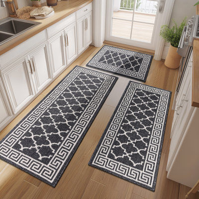 Dirt-resistant Kitchen Mat Door Mat Runner (Set of 3)