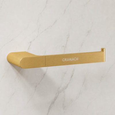 Porte-papier hygiénique Rugen, porte-papier hygiénique or brossé, ensemble de quincaillerie de salle de bain en acier inoxydable, accessoire de salle de bain