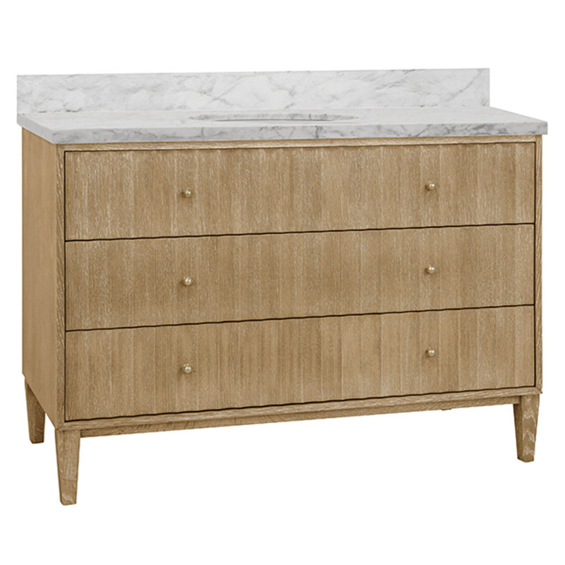 Odin 30.5" Free Standing Single Bathroom Vanity with Carrara Marble Top, 48"