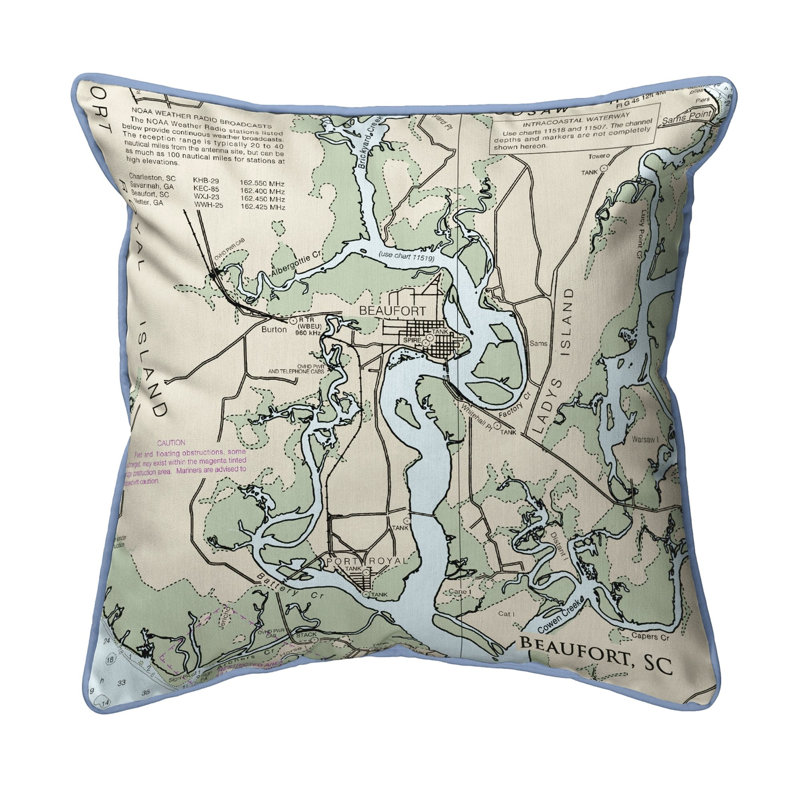 Housse de coussin d'extérieur carré avec cordon Beaufort - Détail SC, 12 po x 12 po