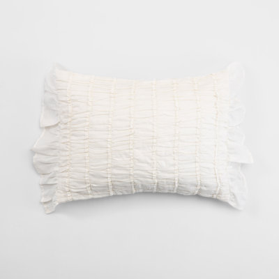 Coussin Ruched, ivoire