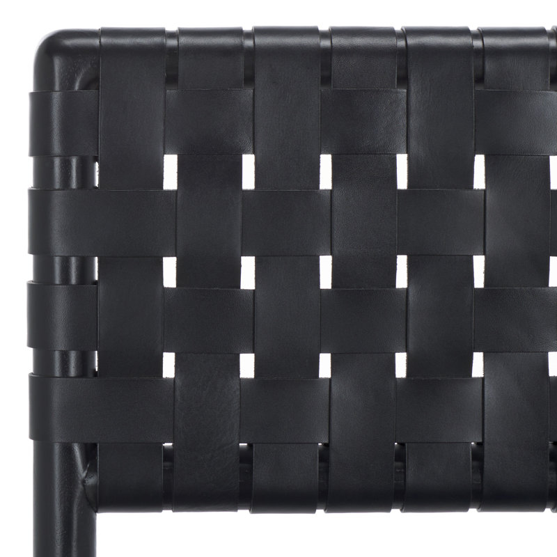 Jeremiah Leather Upholstered Dining Chair, Black