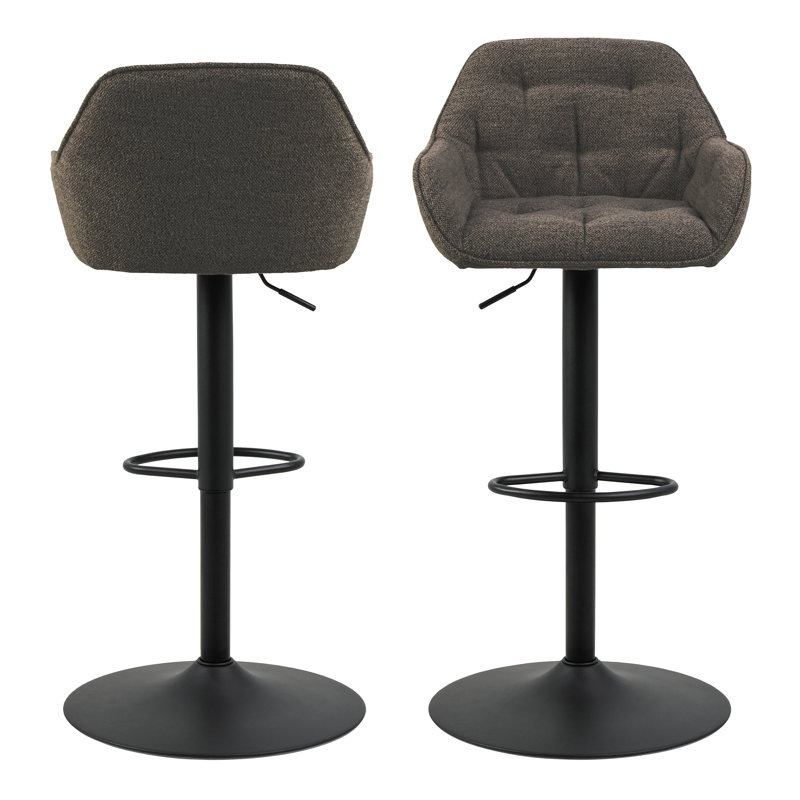 Washingtonville Upholstered Adjustable Height Counter Stool, Taupe