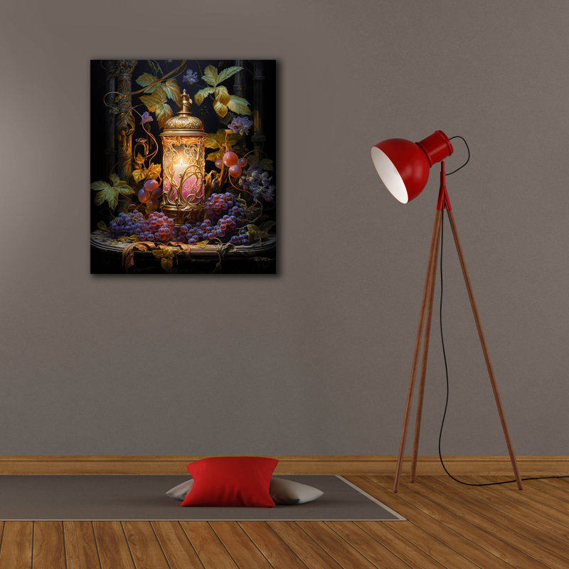 Art mural sur toile Epic Graffiti «Candle With Fruit» par Momart, H 30 po x l 26 po x P 1,5 po