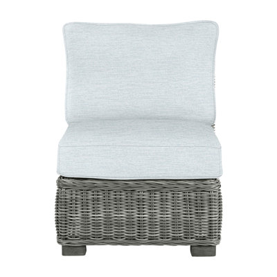 Rustic Woven Sectional Slipper Chair