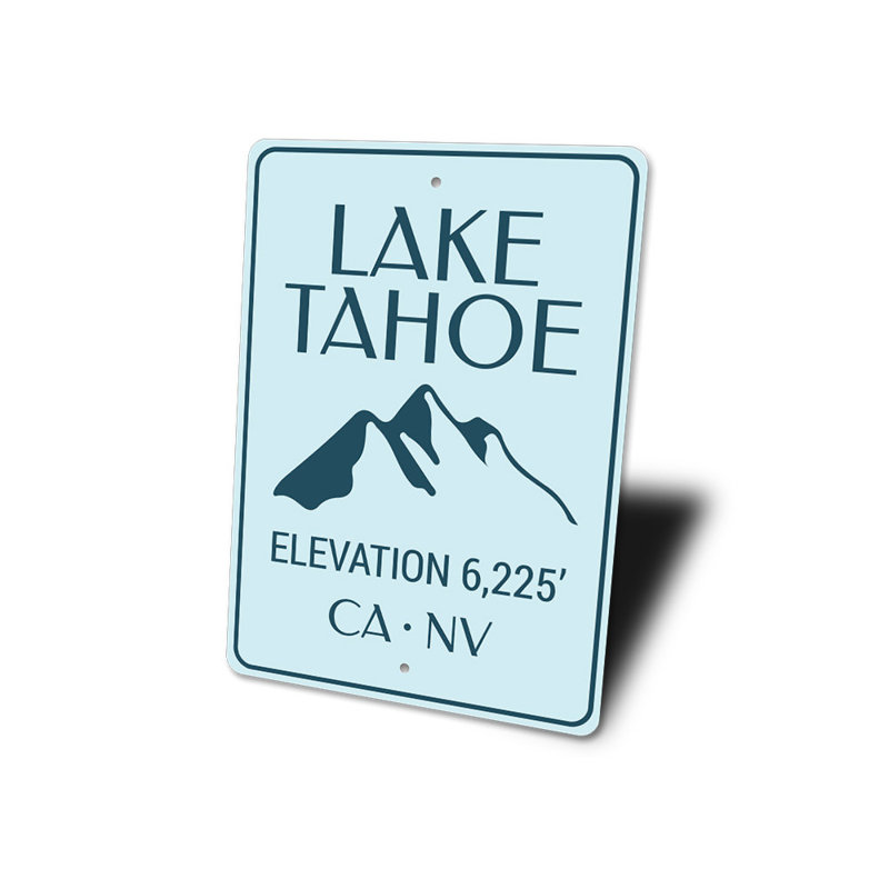 Plaque en aluminium Lake Tahoe, H 18 po x l 12 po x P 0,06 po