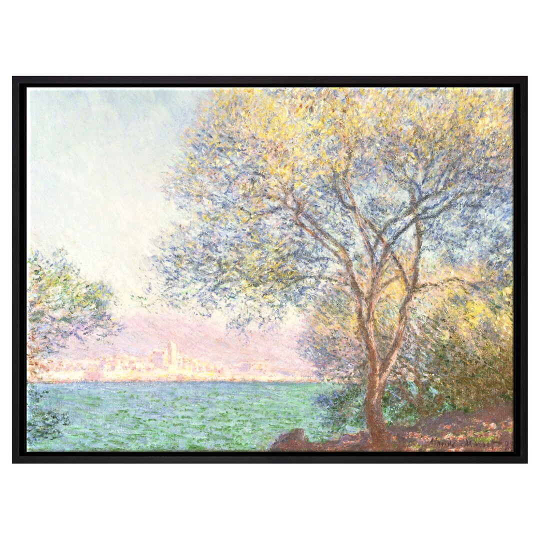 Gerahmter Kunstdruck Leinwandbild Antibes, Blick vom Salis Garten von Claude Monet