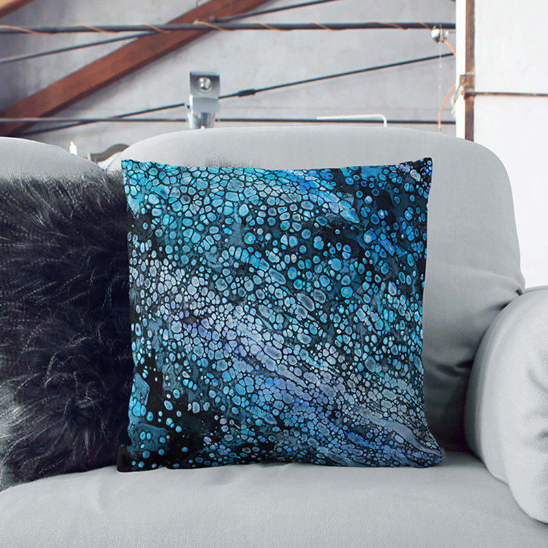 Abstract Square Throw Cushion, 55cm H x 55cm W x 20cm D