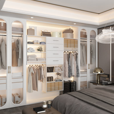 4 Drawer Short Tower Closet Unit Closet System