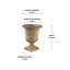  Vase urne antique en ciment nervuré doré, pot de fleurs décoratif de style européen pour décoration intérieure classique ou rustique, 10 po de diamètre et 12,3 po de hauteur