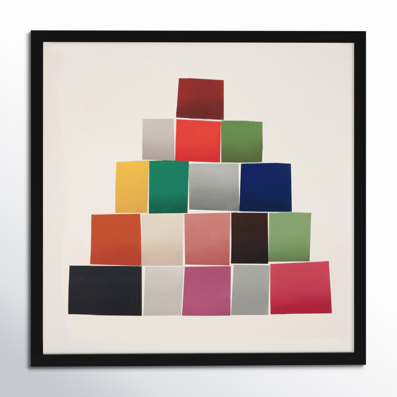 Jewels 2 Painting by Lee Lessem, 16" H x 16" W x 1.25" D, Black Framed