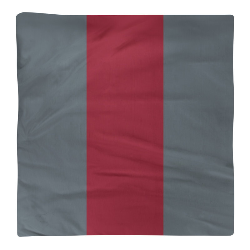 Serviette washington, Gris / rouge / gris, Sergé de coton, H 10 po x l 10 po x P 0,25 po